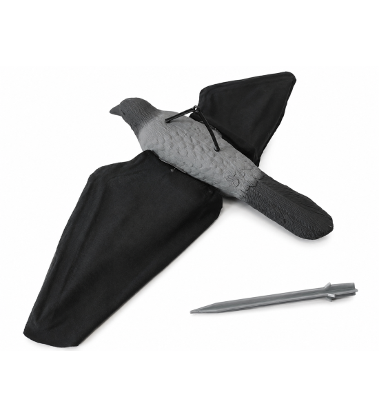Art. 57/S cornacchia grigia in volo ali in microfibra g.180